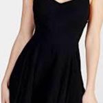 Urban Outfitters Black Skater Dress Crossed Back Photo 0