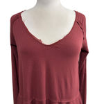 We The Free Women's Burgundy Long Sleeve Shirt Size S Photo 1