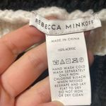 Rebecca Minkoff Womens  Colorblock Rib Poncho In Cream/Black Photo 4