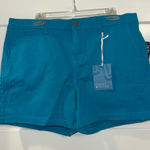 Market & Spruce Stitch Fix  Lorraine Shorts Turquoise Sz 14 NWT Photo 0