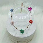 Spring Theme Flower Beaded Necklace & Bracelet Duo Photo 5