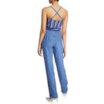 Rag and Bone  Womens Spaghetti Strap V‎ Neck Striped Silk Jumpsuit Blue Size 2 Photo 3