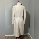 ZARA New Ivory Belted Linen Blend Lapel Collar Christmas Holiday Trench Sz M Photo 16