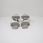 Dolce Vita Paily Crystal Jewel Embellished Braided Strap Heel Sandals Silver 6 Photo 1