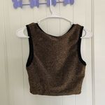 NWT | Livi women’s gold sparkly‎ tank top — medium Black Photo 4