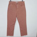 Loft New  High Waisted Straight Crop‎ w/ Raw Hem Size 28/6 Photo 1
