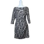 Kay Unger NY Dress Sz 10 Nude Black Lace Cocktail Party Half Sleeve Semi Formal Photo 14