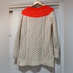 Boden Cable Knit Tunic Fisherman Sweater Orange Size 6 Photo 4
