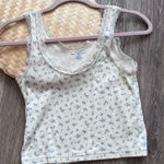 Brandy Melville ‎ dainty floral lace trim tank top Photo 0