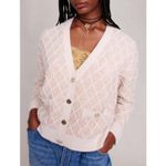 Maje  Moovida Metallic Cardigan Sweater In Camel Fall‎ Preppy Minimalist Luxury Photo 4