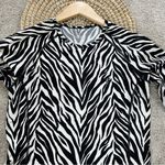 Coolibar Women’s Sun Protection UPF 50+ Zebra Print Shirt Longsleeve Size S Black Photo 2