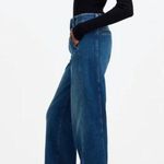 Madewell Tapered Denim Trousers Calvert Wash Size 26 High Rise Seamed Jeans Photo 9