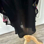 Donna Ricco  black short sleeved long floral dress Photo 3