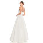 Mac Duggal  48855 White Classic A-Line V-Neck Ballgown Size 10 NWT Photo 1