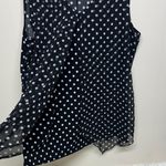 Chic Polka Dot Sleeveless Blouse Black Size XL Photo 1