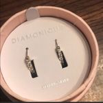 ✨ Diamonique Inside Out Hoop Earrings✨ Gold Photo 1