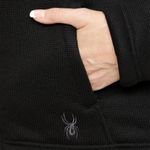 Spyder Stella Sherpa Lined Jacket Size Medium Black Midweight Full Zip Photo 3