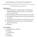 Lululemon Scuba Hoodie II Great Granite Black Mojave Tan/Telemark Angel Wing 8 Photo 15