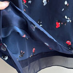 Gap Navy Blue Tank Top with Flowers, Square Tank Top, Layering Tank, Size Small Photo 4