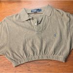 Ralph Lauren  Green Cropped Polo Shirt Photo 0