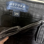 Just USA  Black Denim Jeans Women's 29 Skinny Distressed raw hem Photo 3