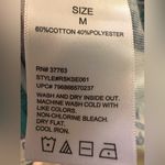 Rafaella  Sleeveless Quarter Zip Polo Blue Tropical Hibiscus NWOT Photo 7