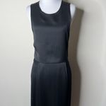 ZARA Black Satin Open Back Jumpsuit Photo 2