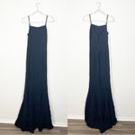Reformation  Dahlia Black Lace Up Back Maxi Dress Floor Length Size 2 Photo 3