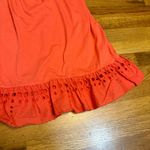 American Eagle Outfitters Women Large Coral Eyelet Ruffle Racerback V neck Dress Photo 4