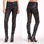 Hudson Jeans Zebra Barbara High Waist Super Skinny Coated Jeans Black Sz 24 NEW Photo 1