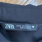 ZARA  Minimalist Black Short-Sleeve Button-Up cropped Shirt 100% Cotton Sz XL Photo 8