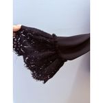 White House | Black Market WHBM Top XS Black Lace Off Shoulder Goth Whimsy Dark Romance Castlecore Witchy Photo 4