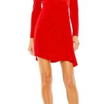 Mac Duggal Ieena for  Long Sleeve Blazer Formal Dress Red #27362 Size 12 NWT Photo 0