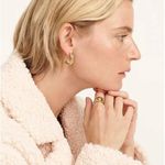 J.Crew NEW  Nested Fresh Water Pearl Gold Hoop Earrings Photo 1