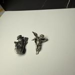 Cherub Angel / Snowman Lot Of 2 Tack Lapel Pin Pewter Tone Christmas Silver Photo 9