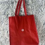 Lululemon red & white large reusable tote bag Photo 2