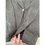 None Black Single‎ Button Shawl Lapel Blazer With Patch Pockets Medium Photo 4