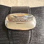 Coach Eliza Black Lizard-Embossed Leather Shoulder Bag (Style CR107) Authentic Photo 8