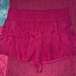 Free People NWOT  Movement Get Your Flirt On Shorts Large Pink Photo 0