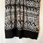Elegant Black and White Patterned Sequin Women's Blouse Photo 3