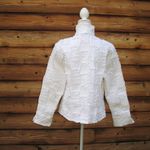 Samuel Dong White Zip Front Embellished Jacket White Size XL Photo 7