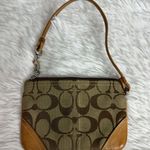 Coach Tan Brown Khaki Canvas Wristlet Photo 1