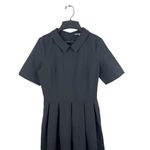 FRNCH Black Short Sleeve Collared Wednesday Adams Puffy Wide Leg Romper M Photo 1