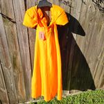 Cult Gaia  'Muna' Papaya Off-The-Shoulder Strapless Midi Dress Size 4 Photo 14