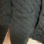 Club Monaco Charcoal gray 100% Cotton retro quilted jacket coat K. Photo 2