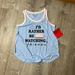 Friends Blue and Pink Tank Top and Shorts Pajama Set Photo 2