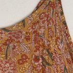 Rachel Zoe  Orange Boho Paisley Ruffled Crop Top Sz Large Photo 6