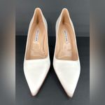 Manolo Blahnik BB 120mm White Satin Sexy Stiletto Heel Pumps Size EU 40.5 Photo 4