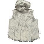 Victoria's Secret Vintage Victoria’s Secret Sport silver metallic quilted puffer vest hooded sz M Photo 2