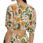 Farm Rio  Biriba Fruit Puff-Sleeve Crop Top in Off White, Size S​​ Photo 1